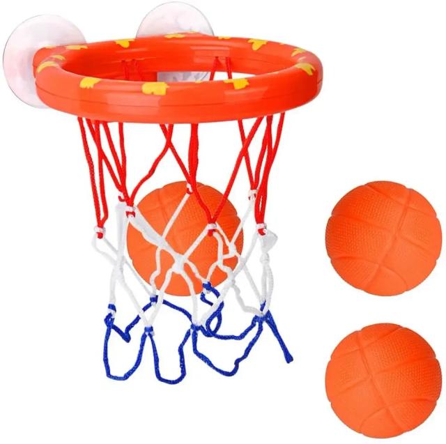 Brinquedo de Banho Mini Basquete para Bebês e Crianças com 3 Bolas