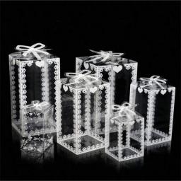Caixa De Embalagem De Impressão Transparente, Caixa De Presente De PVC, Caixa De Exposição, Casamento, Presente De Natal, Doces, Maçã, Vela, Seco, 10Pcs - Image 1