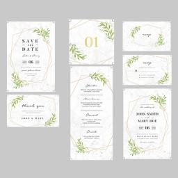 50 pces impressão personalizada convite de casamento inserção recepção resposta rsvp desejando bem cartão de mesa obrigado cartões menu ic101 - Image 6