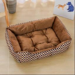 Cama de pelúcia quadrada para Pet, Canil para cães de médio e pequeno porte, Almofada do sofá, Acessórios para animais de estimação - Image 4