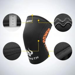 1 pçs 7mm neoprene joelheiras para levantamento de peso compressão joelheira suporte para agachamentos crossfit treinamento treino - Image 5