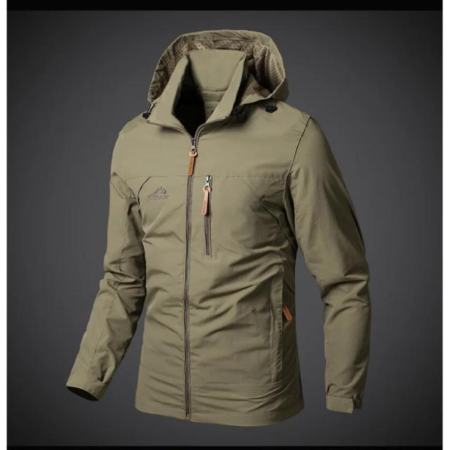 Jaqueta masculina de alpinismo à prova de vento e impermeável com bolso grande para primavera e outono