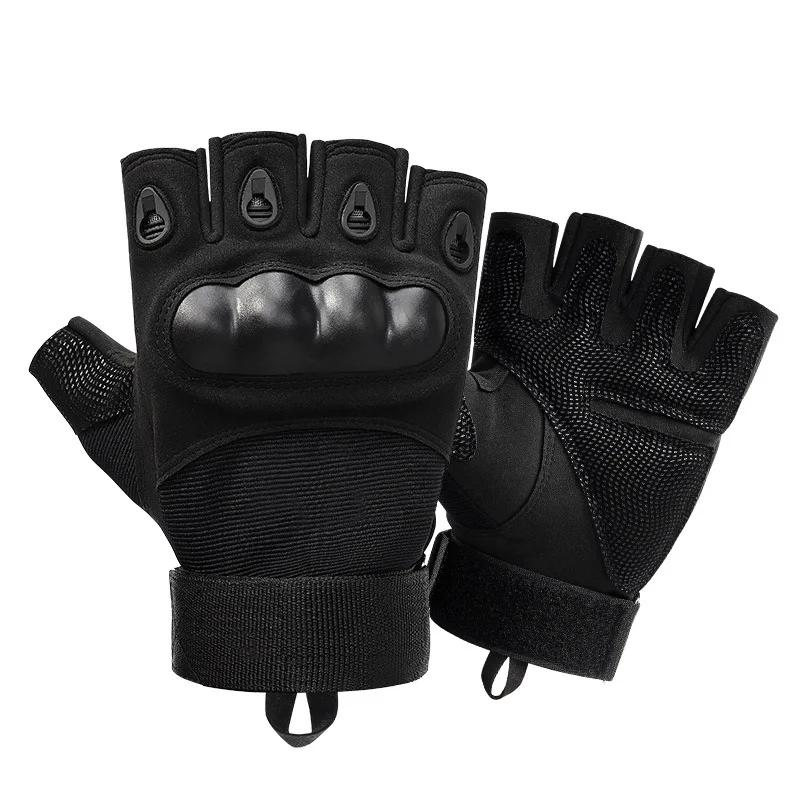 Hard Knuckle meio dedo luvas para homens, combate, caça, airsoft, paintball, sem dedos - Image 1