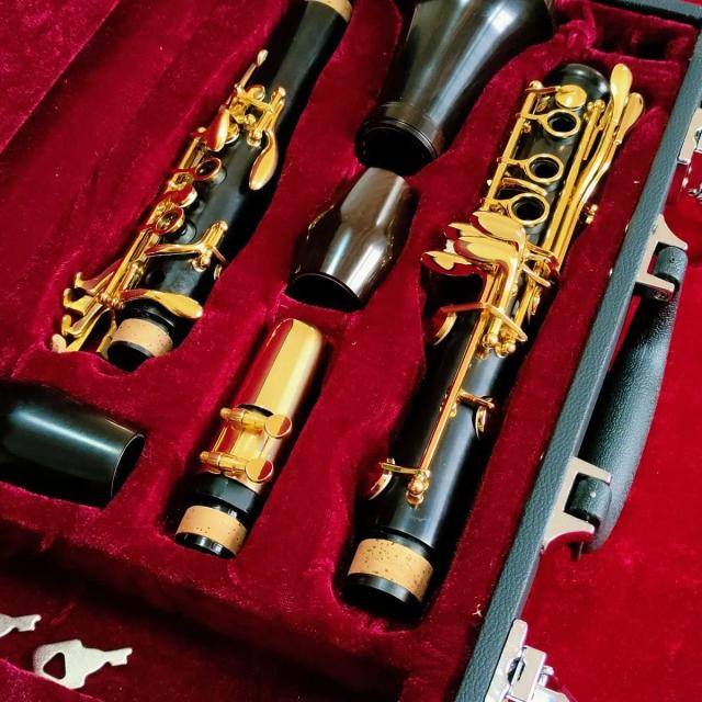 Clarinete Bb francês de madeira profissional com 17 teclas e caixa - Tenor com palhetas e peças inclusas