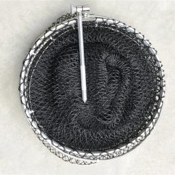 Lawaia Folding Redes De Pesca Gaiola, Forte Preto Fio Trançado, Mão Pequena Net, Saco De Peixe De Secagem Rápida, Anéis De Aço Inoxidável - Image 5