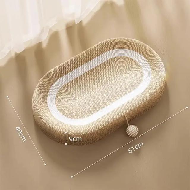 Prancha de Arranhar em Madeira para Gatos, Cama Confortável para Cães, Brinquedos Resistentes e Suprimentos para Pets, 61cm Grande e Durável