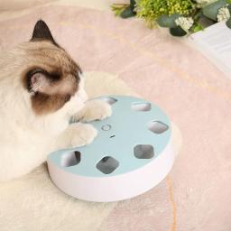 Brinquedo de gato elétrico atraente 2 cores gato jogando brinquedo interativo pena automática animal de estimação gato teaser brinquedo para animais de estimação suprimentos - Image 4