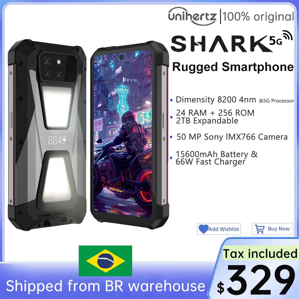 Unihertz 8849 SHARK,5G Rugged Smartphone, Dimensity 8200, 120Hz Screen, 24GB 256GB, WiFi 6，Android 14 Gaming Phone, 50MP Camera - Image 1