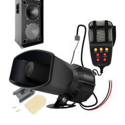 Sistemas PA para carros, 7 sons, alto falante PA para automóvel, sirene de aviso alto para carro portátil, sistema megafone com microfone - Image 1