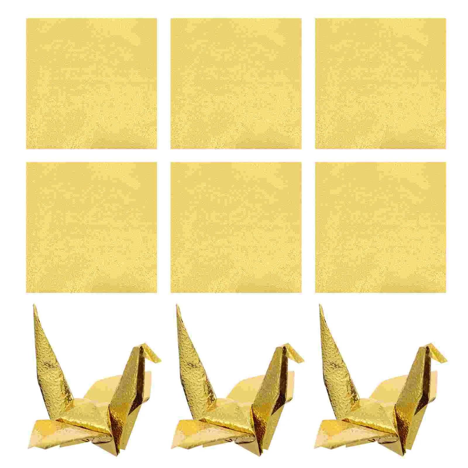 Toyandona-Origami Brilhante Ouro Handmade Papel Dobrável, Scrapbook Metálico, Quadrados De Fundo, Artesanato Artesanato DIY - Image 1