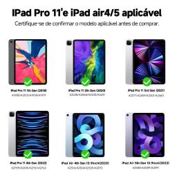 Teclado Magnético Rgb + Capa Para Apple iPad Pro 11 2018-2022 Air 4 Air 5 Air 6 11" - Image 2