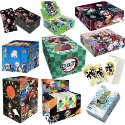 Novo anime demônio slayer caixa de cartões passatempo coleção tcg jogando jogo kamado tanjirou kamado nezuko cartão de personagem - Image 1