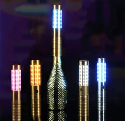 Exigível led strobe baton brilhante vara luz sparkler eletrônico serviço de garrafa champanhe sparklers bar club party decoração da lâmpada - Image 4