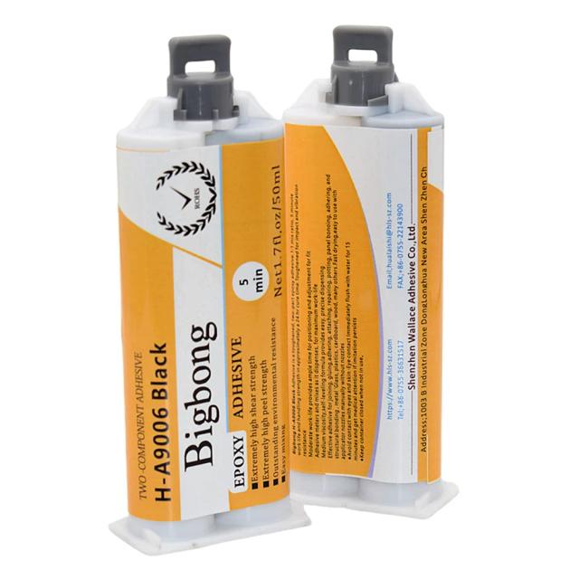 Adesivo de Resina Epóxi em Conjunto 1:1 AB - Cola Forte para Metal, Plástico, Madeira, Cerâmica e Pedra - 50ml, 2 Peças