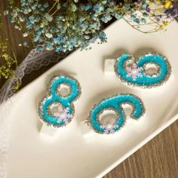 Velas do aniversário com Glitter Número, Toppers Do Bolo, Shell Azul, Decoração Do Casamento, Bolos Digitais, Decoração De Sobremesa, 1PC - Image 6
