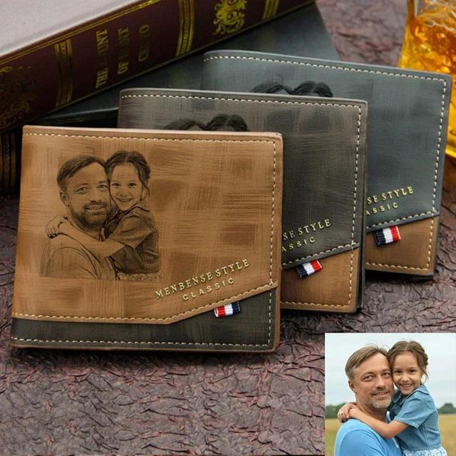Carteira Multi-Cartão Personalizada com Imagem e Texto - O Presente Ideal para o Dia dos Pais para Marido, Pai ou Namorado