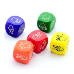 Design criativo Mora Dice, jogo de adivinhação de dedos, jogo de bar KTV, material de resina verde, 2x2 cm, 5 pcs por lote - Image 1