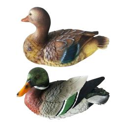 Resina intempéries Pato Flutuante, Cisne Decorações, Realista Natação Pato Selvagem, Outdoor Garden Pond Decor - Image 1