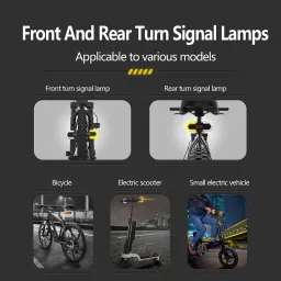 Bicicleta LED Light com controle remoto, bicicleta Turn Signal, chifre taillight, impermeável lâmpada de advertência, Outdoor Ciclismo Acessórios - Image 3