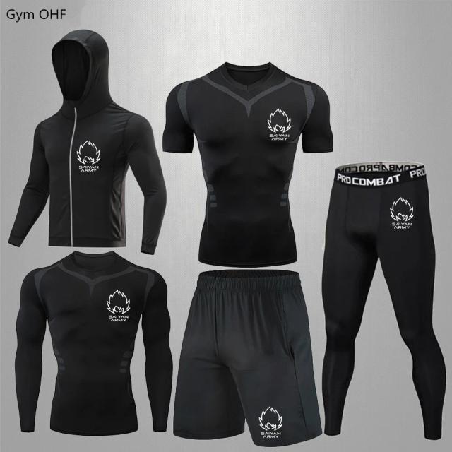 Camisa Rashguard Masculina de Jiu Jitsu e Fitness com Estampa Goku para Treino e Corrida