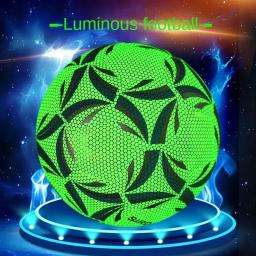 Brilho ao ar livre Reflexivo Futebol, Holográfica Padrão, Entretenimento Esportivo, Adulto Treinamento Prática, PU Bola, No.5 - Image 1