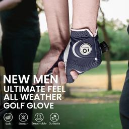 1 pacote novos luvas de golfe dos homens para todos os climas aperto durável cabretta esquerda mão direita weatherersof tamanho s m l xl transporte da gota - Image 5