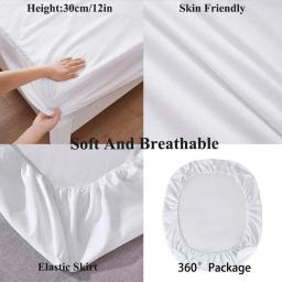 Protetor impermeável completo do colchão, tampa ultra macia respirável da cama com bolso profundo, máquina lavável, vários tamanhos e cores - Image 2