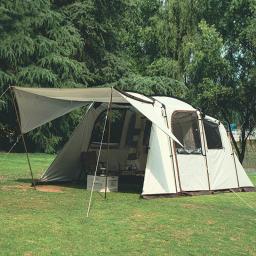 Camada dupla impermeável túnel tenda, acampamento ao ar livre, família tenda, pano Oxford, atacado de fábrica, 5-8 pessoas, 4 estações, 150D - Image 1