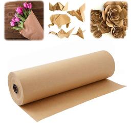 Rolo de papel Kraft marrom, adequado para envolvimento de artesanato, flores e presentes embalagem, amortecedor degradável, ambiental, 10m - Image 1