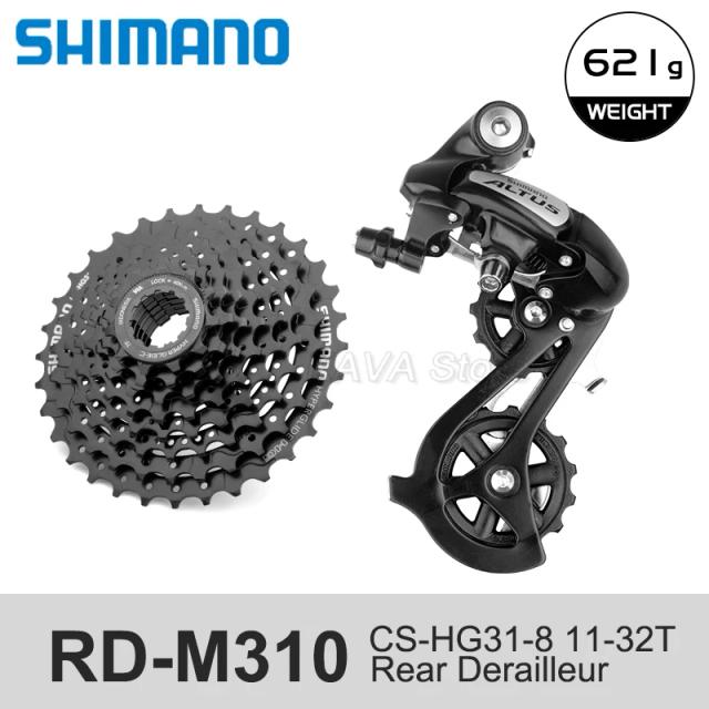 Shimano Altus M310 Câmbio Traseiro e Cassete HG31-8 8 Velocidades