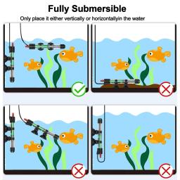 Aquecedor submersível de aquário, aquário, termostato sensível, instalação multi-ângulo, adequado para peixes e tartarugas - Image 5
