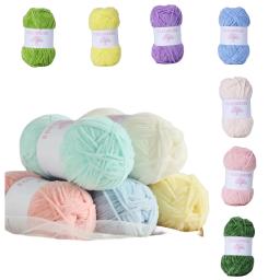 Fio De Chenille Para Malha De Mão, Fio De Crochet De Veludo, Linha De Linha Para Bordados, Suéter De Boneca E Chapéu, 100% Poliéster, 40 Cores - Image 1