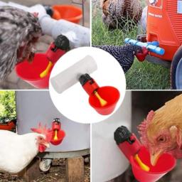 Gado de plástico bebendo alimentador Tee conector, frango automático bebedor tigela, copos de água do pássaro, PVC Tee Fittings, 20 25mm, 30-6Pcs - Image 3
