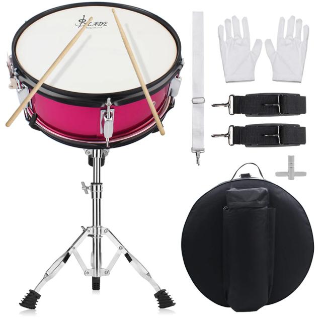 Conjunto de Tambor Snare SLADE para Iniciantes com Saco e Suporte Metálico de 14"