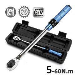 5-60N.m Chave de torque 3/8 Polegada Chave de torque de unidade quadrada ± 3% Chave de torque de alta precisão Ferramenta automotiva profissional para bicicleta - Image 1