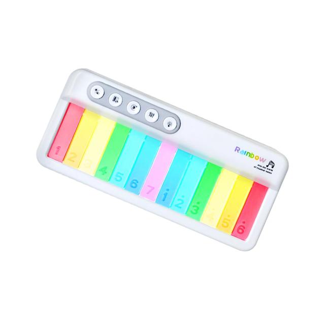 Teclado Musical Leve e Colorido com 13 Teclas - Piano Portátil e Prático