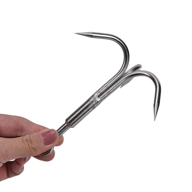 Carabineiro de Aço Inoxidável para Escalada Survival com 3 Garras - Gancho Mosquetão 1Pc