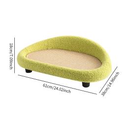 Gato ninho com almofada de sisal, espreguiçadeira, sofá-cama, conforto e apoio, suprimentos para animais, filhote pequeno, gatinho, verão - Image 6