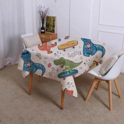 toalha de mesa e acessórios decoracao cozinha Desenhos animados dinossauro padrão toalha de mesa impermeável crianças decoração de mesa toalha de mesa mesa de café em casa mantelas - Image 1