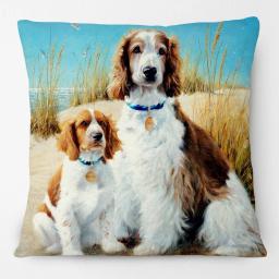 Grandes cães de caça drahthaars preto labrador cão cartaz animais pintura coxim capas decorativas fronha para sofá - Image 3