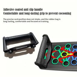 Placa portátil dobrável push-up, tapete antiderrapante multifuncional com alça, exercício de fitness em casa, peito, abdômen e braços - Image 3