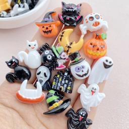 Resina Halloween Coleção Ornamento para Fazer Jóias, Acessórios Hairwear, Flat Back, Novo, Frete Grátis, 30Pcs - Image 3