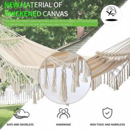 Hammock de acampamento ao ar livre com borla, rolamento de alta carga, cadeira de jardim, cama dobrável pendurada, externa ou interna, 1pc - Image 4