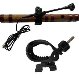 Clip-on suporte do microfone, suporte do microfone do instrumento, clipe do clarinete para Erhu cucurbit, clarinete, praticando - Image 1