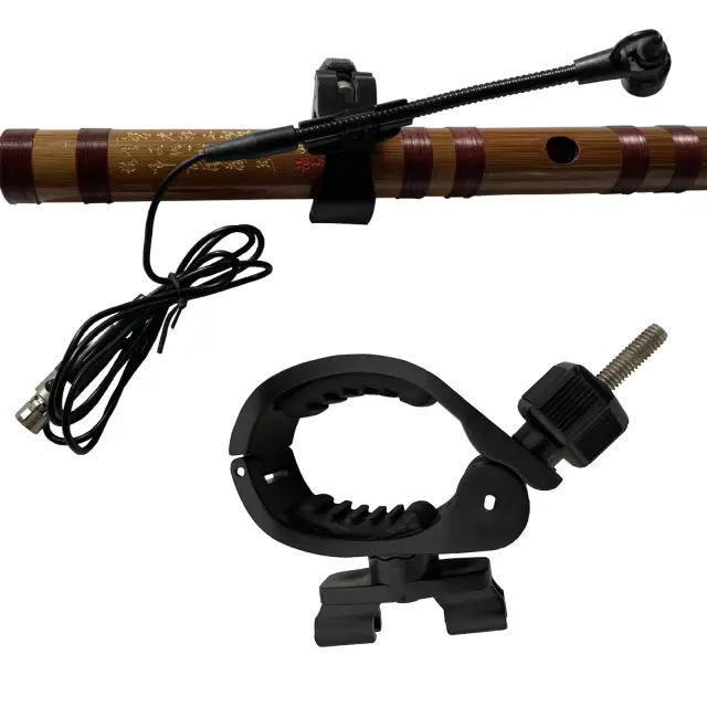 Suporte Clip-On para Microfone de Instrumento - Ideal para Clarinete e Erhu Cucurbit durante as Práticas