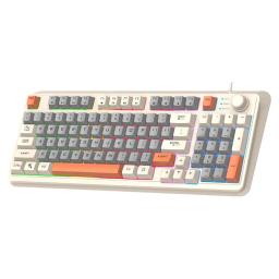 K82 Teclado mecânico para jogos com retroiluminação RGB, 94 teclas, portátil, com fio, computador, laptop, tablet - Image 6