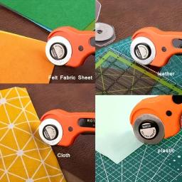Ferramenta De Costura Rotativa Redonda Com Lâmina, Tecido De Couro Artesanal, Cortador De Roda De Mão, Patchwork Hob, Acessórios De Costura DIY, 45mm - Image 3