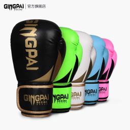 Luvas de boxe de couro para adultos, alta qualidade, Muay Thai Mitts, equipamento Sanda para mulheres e homens, MMA, 6 oz, 8 oz, 10 oz, 12oz - Image 1