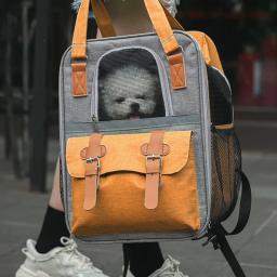 Grande capacidade transportadores pet, respirável malha cão mochila, dobrável gato transportando saco, suprimentos de viagem ao ar livre, 0- 10 kg - Image 6