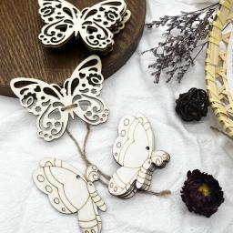 Forma De Borboleta De Madeira Oca Para DIY, Recortes, Artesanato De Madeira, Casamento E Decoração De Casa, 10PCs - Image 5